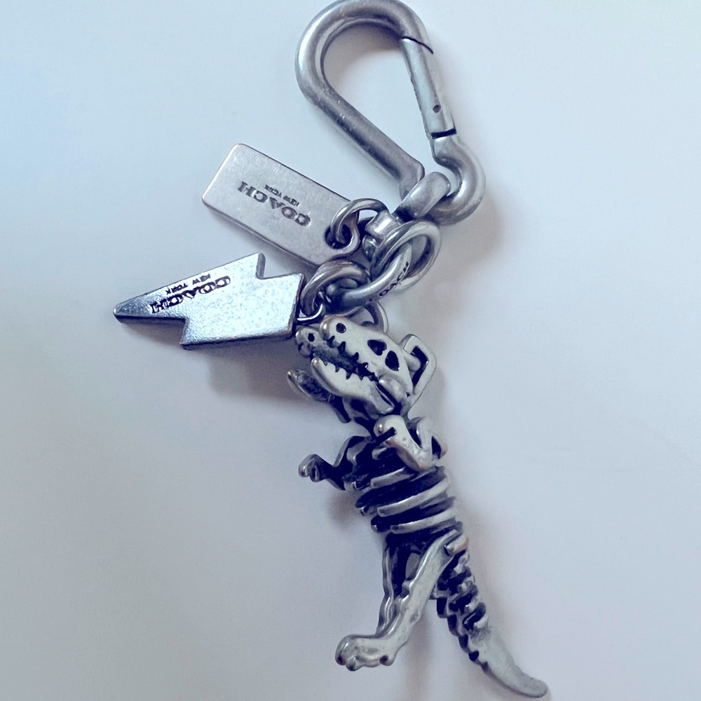 Coach Dinosaur Rexy TRex Keychain Bag Charm Gem